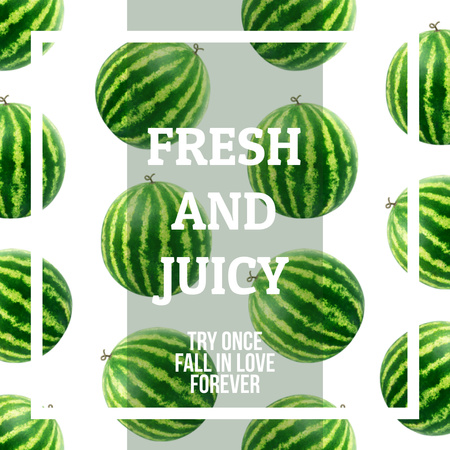 Rotating Raw Watermelons Animated Post Design Template