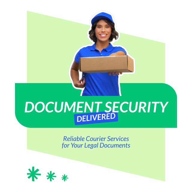 Platilla de diseño Secure Documents Delivery Animated Post