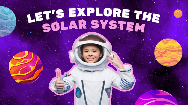 Explore The Solar System Youtube Thumbnail Design Template