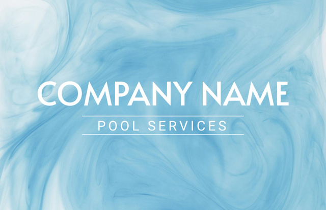 Pool Maintenance Company Service Offering Business Card 85x55mm Tasarım Şablonu