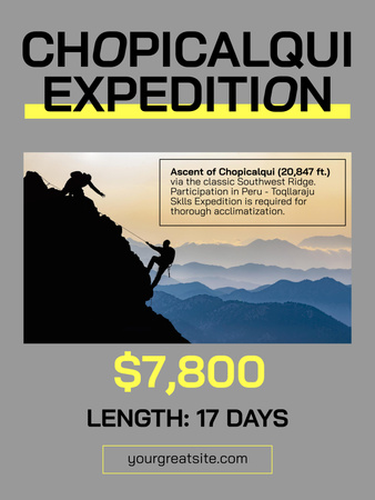 Reklama na lezecké spoty Poster 36x48in Šablona návrhu