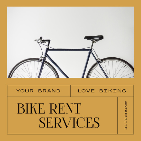 Bicycle Rental Services Instagram tervezősablon