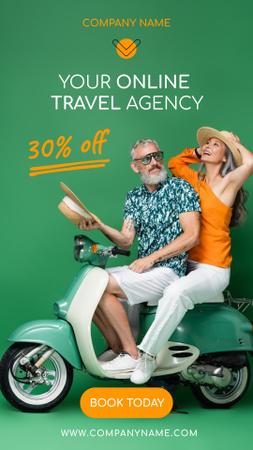 Modèle de visuel Travel Agency Services Offer - Instagram Story