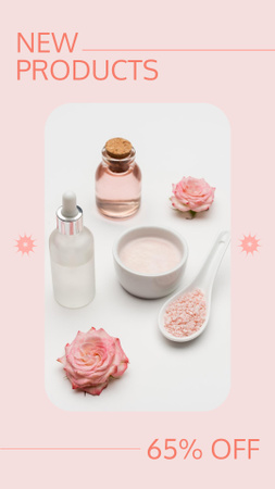 Skincare Products Offer with Natural Lotions Instagram Story Design Template
