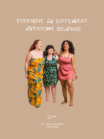 Ontwerpsjabloon van Poster US van Inspirerend citaat over diversiteit en inclusiviteit