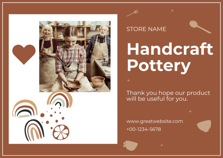 Platilla de diseño Creative Workshop Offer for Pottery Card