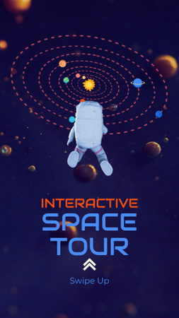 Szablon projektu Interaktywna wycieczka kosmiczna Instagram Video Story
