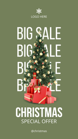 Designvorlage Christmas Big Sale Announcement für Instagram Story