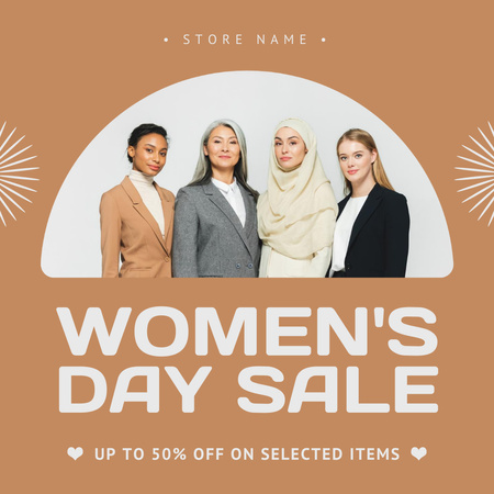 International Women's Day Sale Announcement Instagram Design Template
