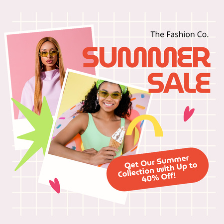 Summer Fashion Discount Animated Post Design Template