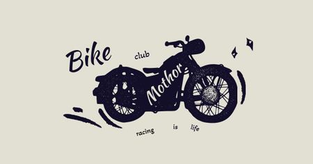 Bike club ad with Motorcycle Facebook AD Design Template