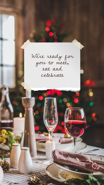 Designvorlage Christmas Festive Table für Instagram Story