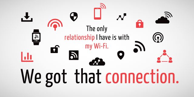 Wi-fi connection icons Twitter Design Template