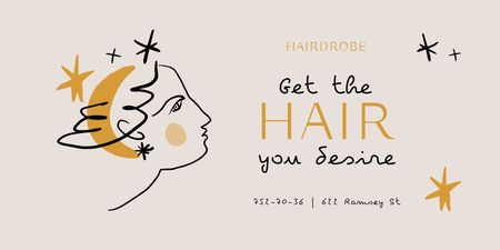Hair Salon Services Offer Twitter Šablona návrhu