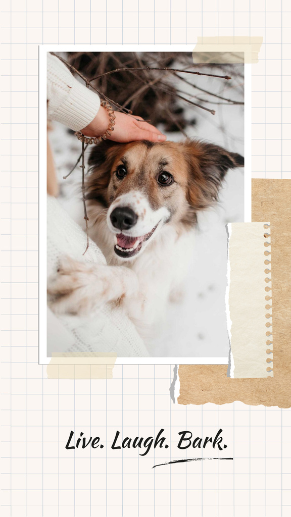 Designvorlage Funny Dog with owner für Instagram Story
