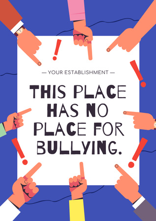 Designvorlage Awareness of Stop Bullying für Poster