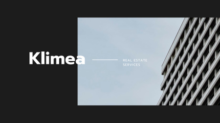 Designvorlage Real Estate Ad with Modern House für Presentation Wide