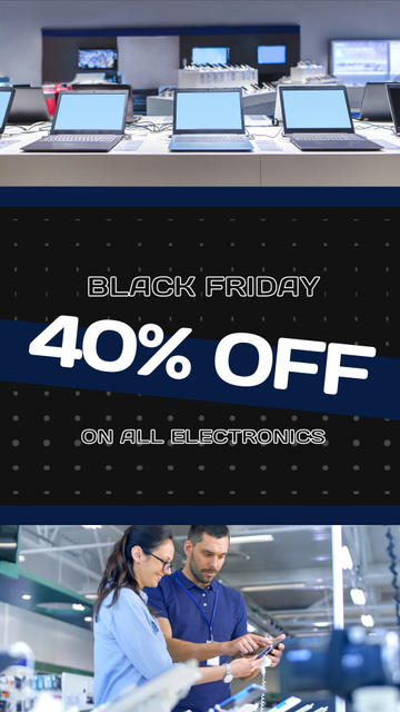 Designvorlage Black Friday Offer of Tech and Gaming Accessories für Instagram Video Story
