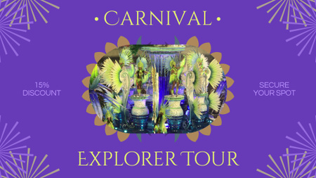 Oferta especial do Carnival Explorer Tour com desconto Full HD video Modelo de Design