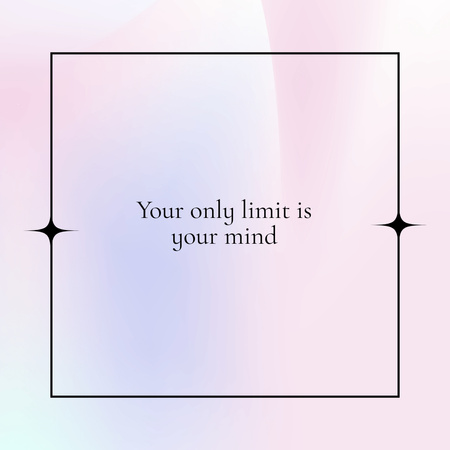 Wise Inspirational Quote about Unlimitness of Opportunities Instagram Design Template