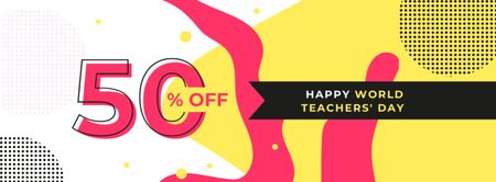 World Teachers' Day Discount Offer Facebook cover Design Template