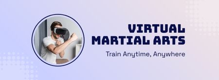 Aulas virtuais de artes marciais Facebook cover Modelo de Design