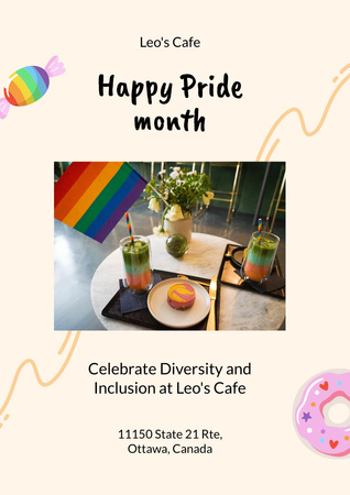Platilla de diseño LGBT-Friendly Cafe Invitation Poster A3