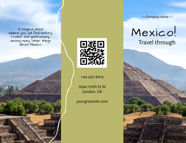 Travel Tour to Mexico Ad Brochure 8.5x11in Πρότυπο σχεδίασης