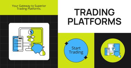 Superior Platform for Stock Trading Facebook AD Design Template