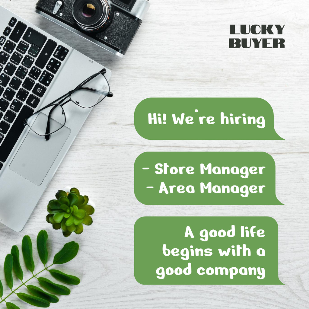 Template di design Business Managers Hiring Green and Grey Instagram