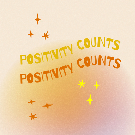 Plantilla de diseño de Texto inspirador positivo naranja amarillo Instagram 