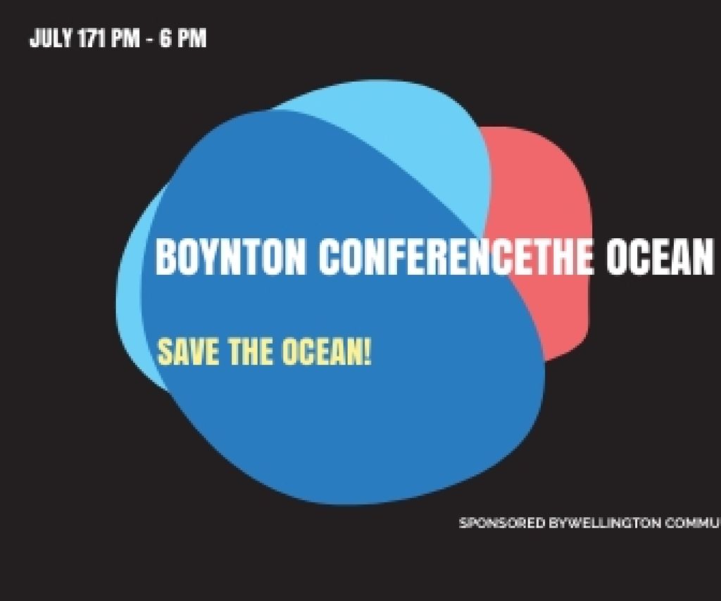 Ontwerpsjabloon van Large Rectangle van Boynton conference the ocean is in danger
