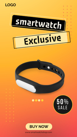 Offer Discounts on Smartwatches on Gradient Instagram Video Story Design Template
