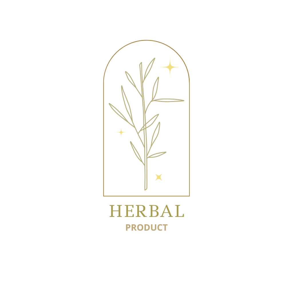 Emblem for Organic Herbal Product Logo Modelo de Design