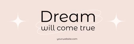 Dream Will Come True Twitter – шаблон для дизайну