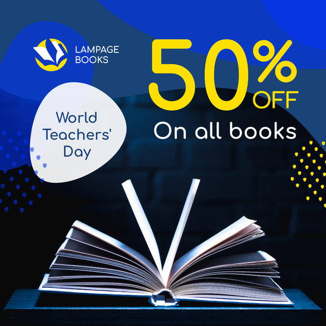 World Teachers' Day Turning Book Pages Instagram – шаблон для дизайну