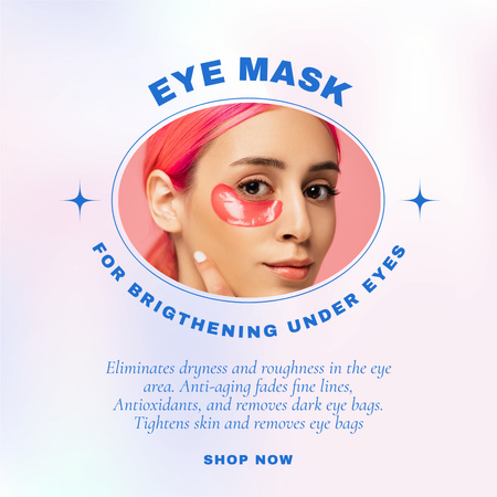 Designvorlage Unter der Augenmaske zur Aufhellung der Haut für Instagram