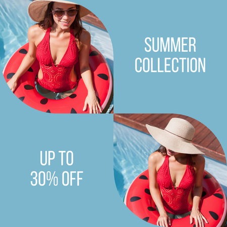 Discount on Summer Swimwear Collection Instagram tervezősablon
