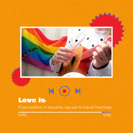 Pride Month Celebration Animated Post Design Template