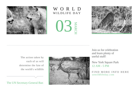 World wildlife day Gift Certificate Design Template