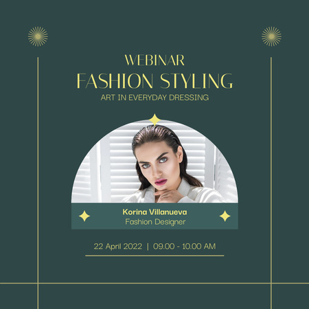 Webinar on Fashion Styling Instagram tervezősablon