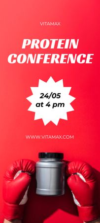 Protein Supplements Conference Ad Invitation 9.5x21cmデザインテンプレート
