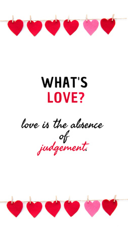 Inspirational Phrase about Love Instagram Story Modelo de Design