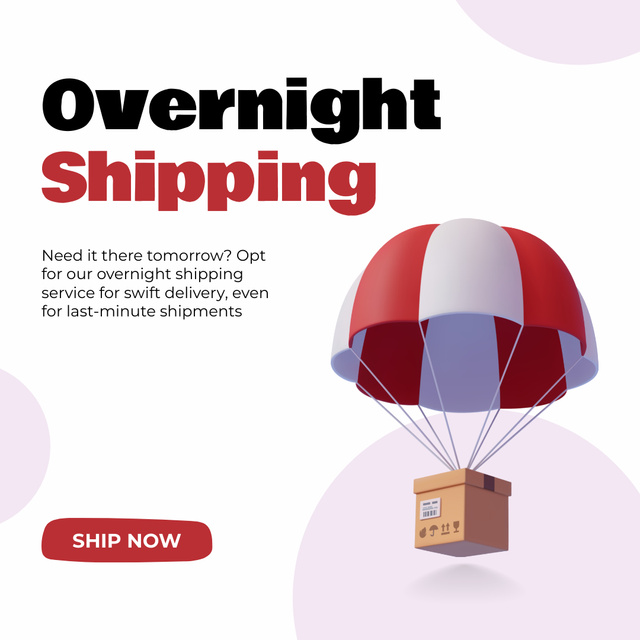 Overnight Shipping and Delivery Services Instagram AD Tasarım Şablonu