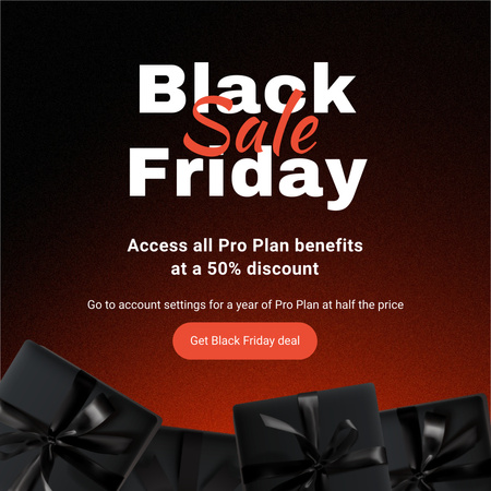 Platilla de diseño Beneficial Black Friday Discounts For Service Instagram