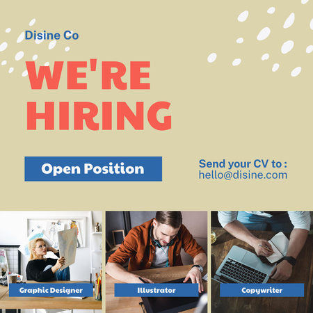 We are Hiring for Several Positions Instagram Design Template