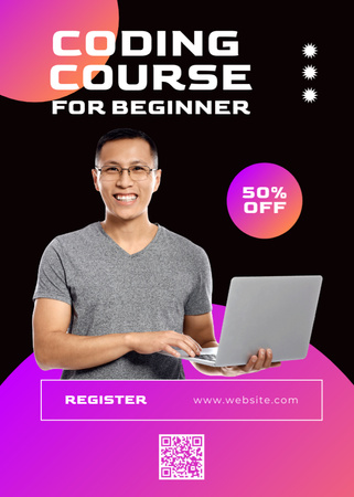 Ofer of Coding Course for Beginners Flayer Design Template