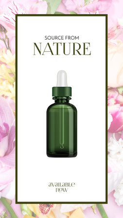 Designvorlage Natural Skincare Oil Ad für Instagram Story