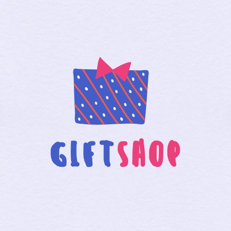 Ontwerpsjabloon van Logo van Cute Gift Shop Ad