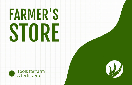 Platilla de diseño Farming Tools and Fertilizers Business Card 85x55mm